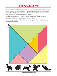 Tangram Worksheets with solutions - try to solve the ...