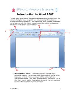 Introduction to Word 2007 - Montclair State …