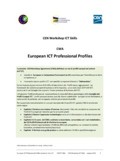 European ICT Professional Profiles - European e …