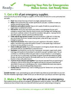 Preparing Your Pets for Emergencies Makes Sense. Get …