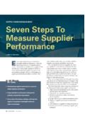 SUPPLY CHAIN MANAGEMENT Seven Steps To …