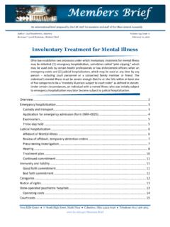 Involuntary Treatment for Mental Illness - Ohio