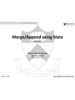 Merge/Append using Stata - Princeton University