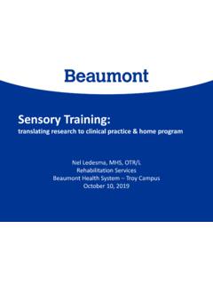 Sensory Training - MiOTA