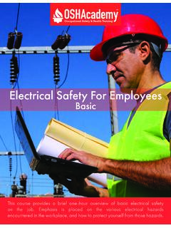 Electrical Safety For Employees - OSHAcademy