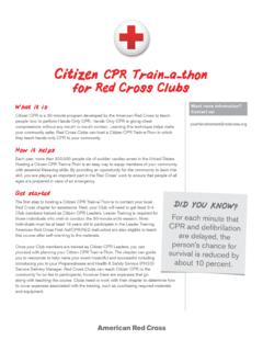 Citizen CPR Train-a-thon or Rf d Ce ross ... - Red Cross Youth