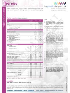 Polycarbonate Technical Properties Data Sheet (Engineering ...