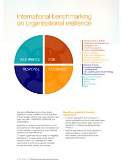 International benchmarking on organisational resilience