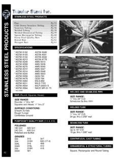 STAINLESS STEEL PRODUCTS STAINLESS STEEL …