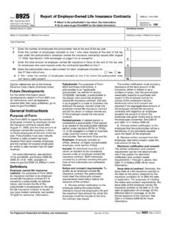 Form 8925 Report of Employer-Owned Life Insurance Contracts