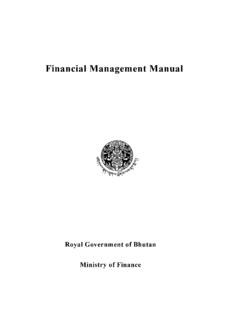 Financial Management Manual 2001 - Ministry of Finance