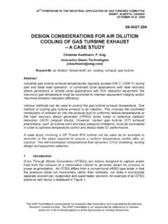 DESIGN CONSIDERATIONS FOR AIR DILUTION COOLING OF …