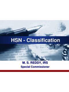 HSN - Classification