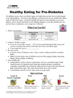 Healthy Eating for Pre-Diabetes - University of California ...