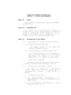 REGLAS DE EVIDENCIA DE PUERTO RICO CAP&#205;TULO …
