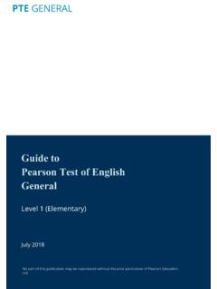 Guide to Pearson Test of English General
