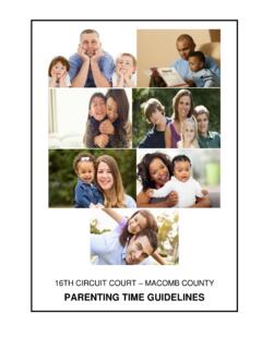 16TH CIRCUIT COURT MACOMB COUNTY PARENTING TIME …