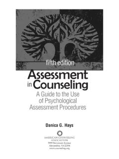Assessment in Counseling A Guide to the Use of ...