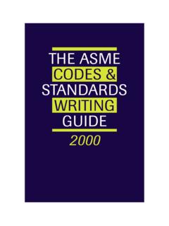 THE ASME CODES &amp; STANDARDS WRITING GUIDE