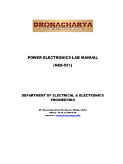 POWER ELECTRONICS LAB MANUAL (NEE-551) - …