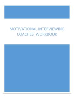 MOTIVATIONAL INTERVIEWING OAHES’ WORKOOK