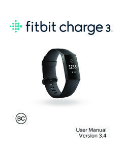 Fitbit Charge 3 User Manual
