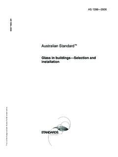 AS 1288-2006 Glass in buildings - Selection and installation