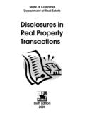 DISCLOSURES IN REAL PROPERTY TRANSACTIONS