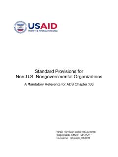 Standard Provisions for Non-U.S. Nongovernmental …