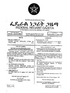 Constitution of the FDRE - Embassy of Ethiopia