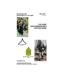 THE ARMY NONCOMMISSIONED OFFICER GUIDE
