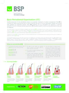 Basic Periodontal Examination (BPE)