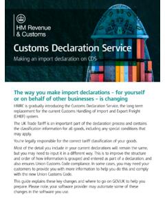 Customs Declaration Service