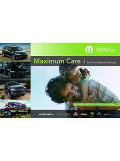 Maximum Care Plans (Pre-Owned) - Mopar Vehicle Protection