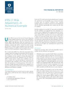 IFRS 17: Risk Adjustment—A Numerical Example - SOA