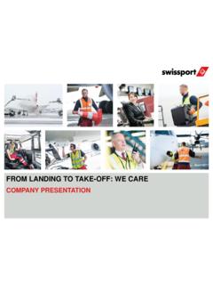 FROM LANDING TO TAKE-OFF: WE CARE - swissport.com