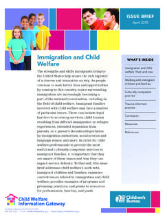 Immigration and Child Welfare - Child Welfare …