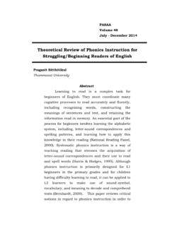 Theoretical Review of Phonics Instruction for Struggling ...