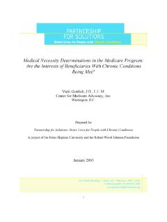 Medical Necessity Determinations in the Medicare …