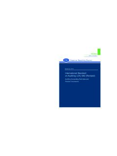 on Auditing (UK) 540 (Revised) International Standard