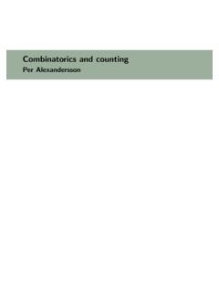 Combinatorics and counting