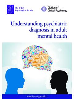 Understanding psychiatric diagnosis in adult mental health