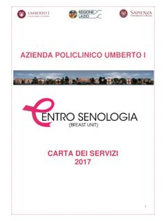 CARTA DEI SERVIZI 2017 - policlinicoumberto1.it