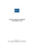 ANNUAL FINANCIAL REPORT DECEMBER 31, 2016