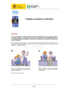 Trabajos en espacios confinados - Instituto Nacional de ...