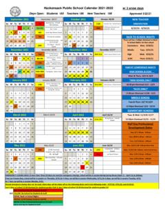Hackensack Public School Calendar 2021-2022 w/ 3 snow days