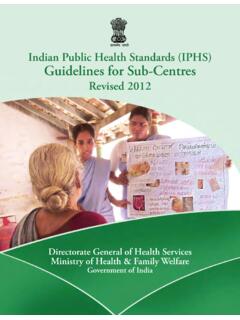 Indian Public Health Standards (IPHS) Guidelines for Sub ...
