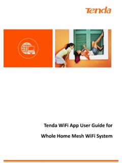 Tenda WiFi App User Guide for Whole Home Mesh WiFi …