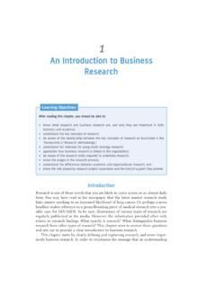 An Introduction to Business Research