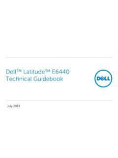Dell™ Latitude™ E6440 Technical Guidebook